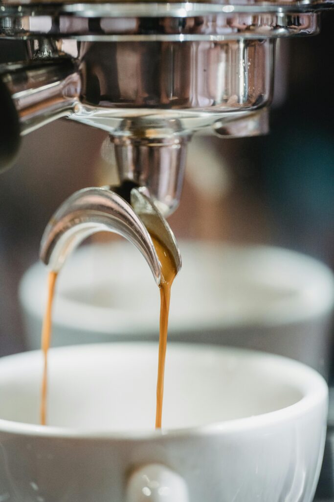 Espresso shot from coffee machine