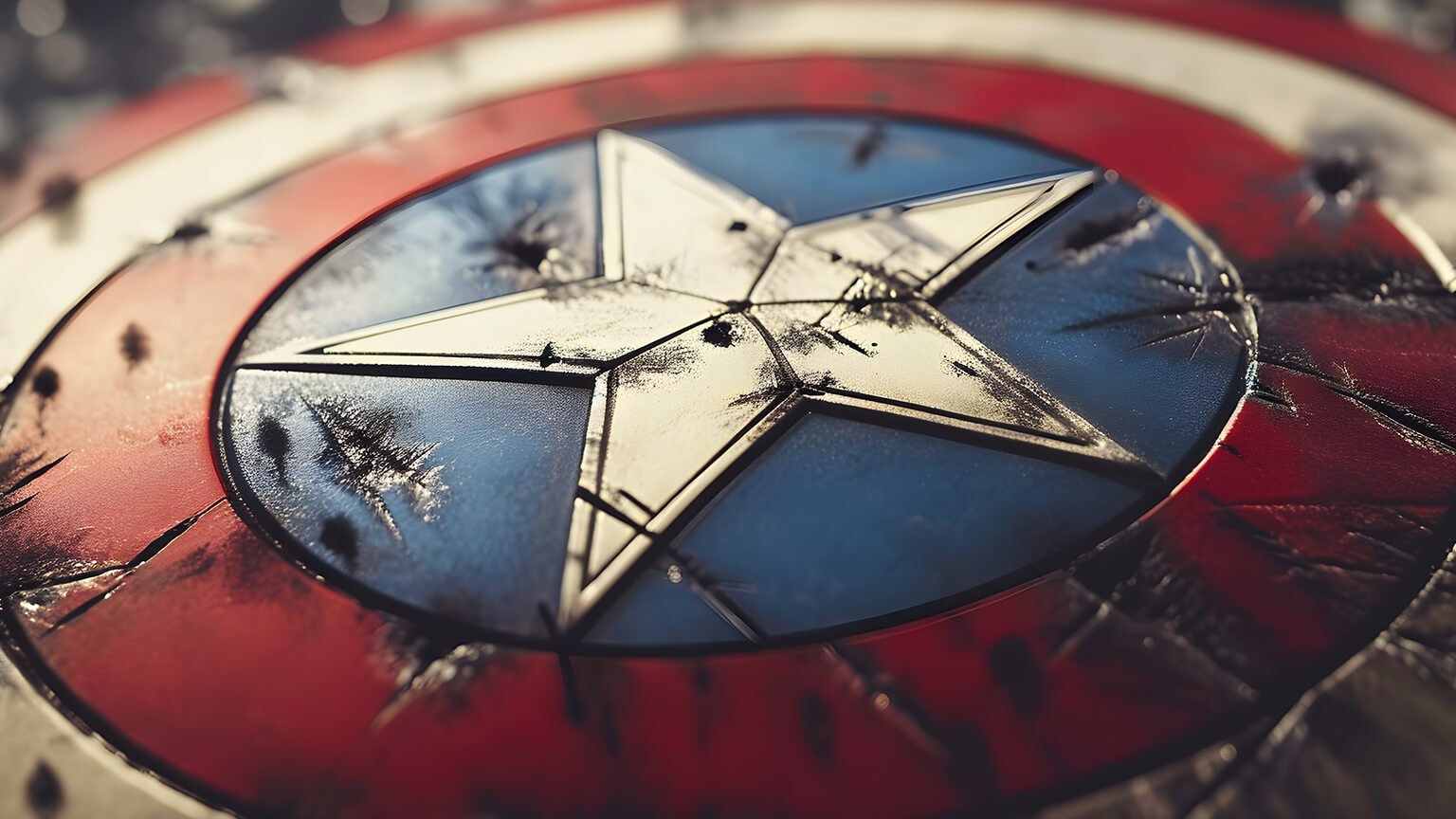 Captain America Scratched Shield