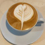 Beautiful Latte Art of A Heart With Brown and White Layering