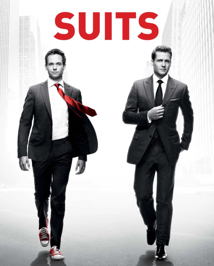 Suits television poster with 2 main characters